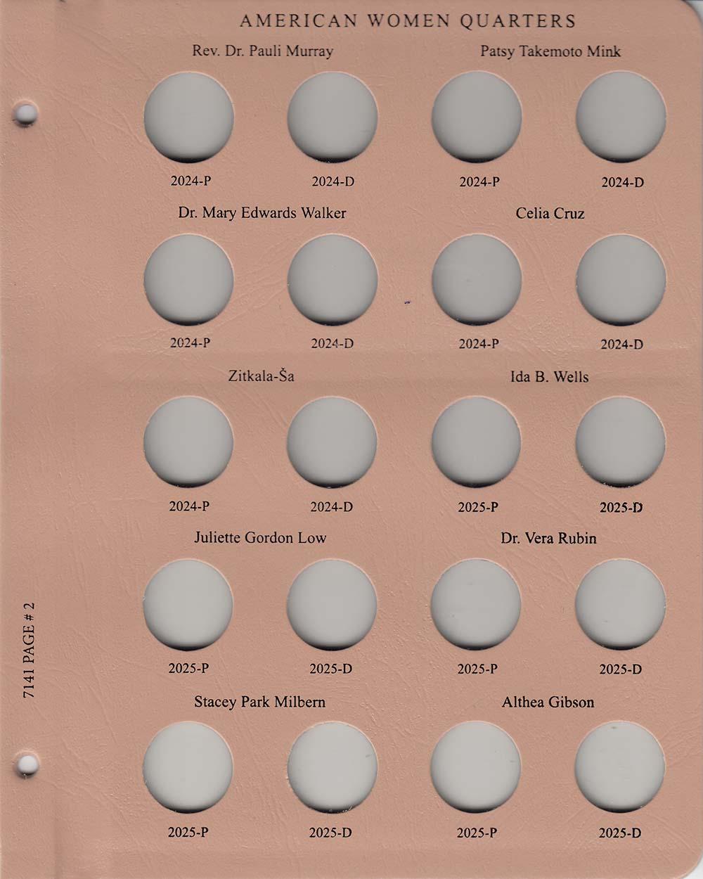 Dansco Album 7141: American Women Quarters PD, 2022-2025