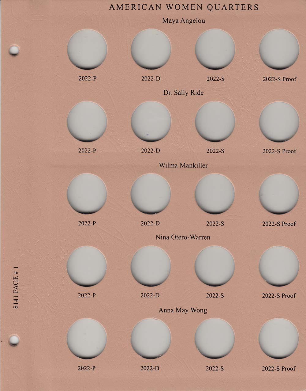 Dansco Album 8141: American Women Quarters PDSS, 2022-2025