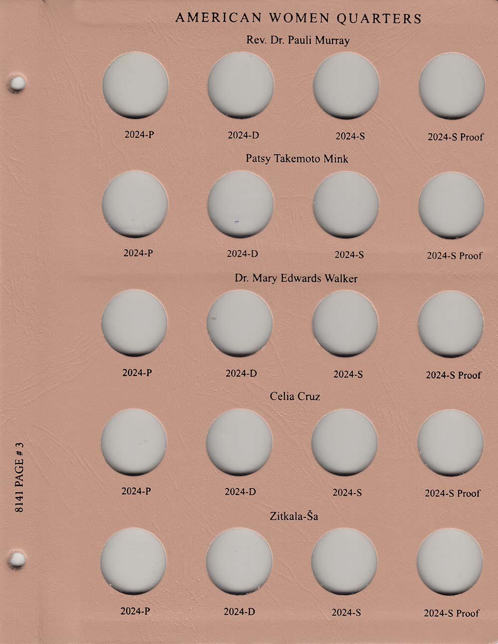 Dansco Album 8141: American Women Quarters PDSS, 2022-2025