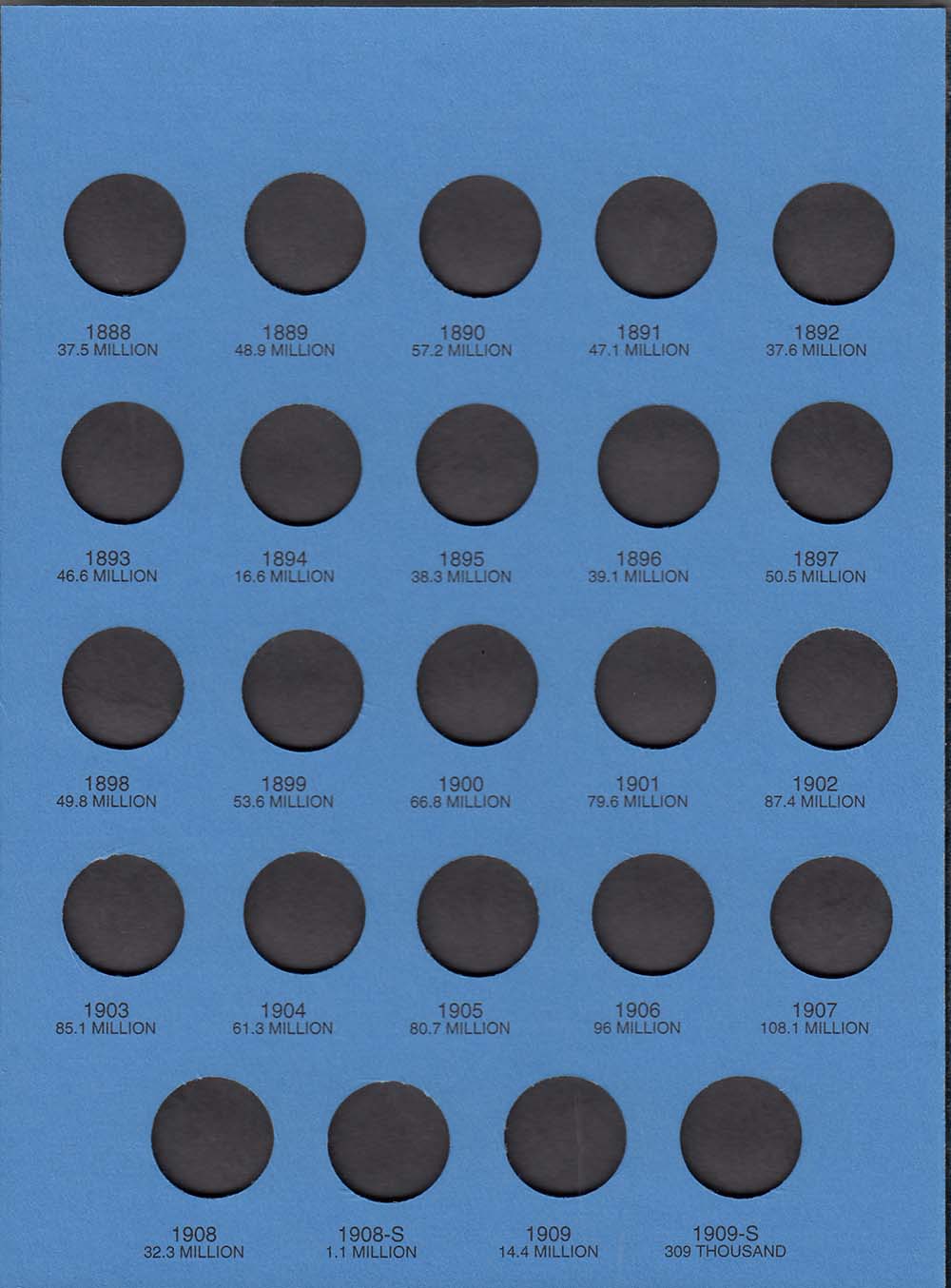 Whitman Folder: Indian Head Cents 1857-1909 #9003