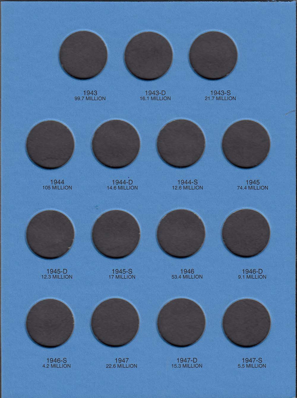 Whitman Folder: Washington Quarters #1: 1932-1947 #9018