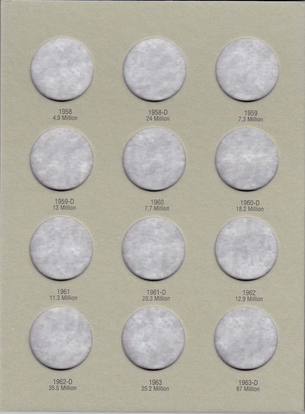 Harris Folder: Franklin Half Dollars 1948-1963 #2695