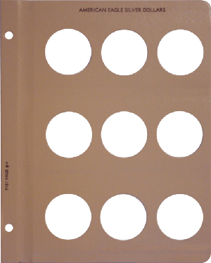 Dansco Album - Blank Page American Silver Eagles - 40mm