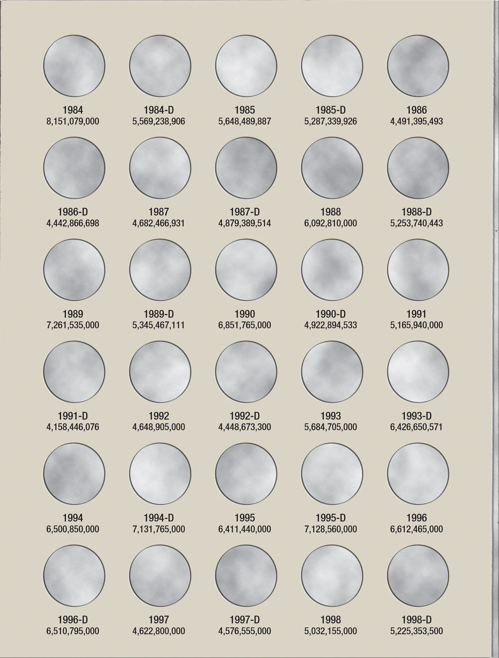 Harris Folder: Lincoln Memorial Cents #1 1959-1998 #2675