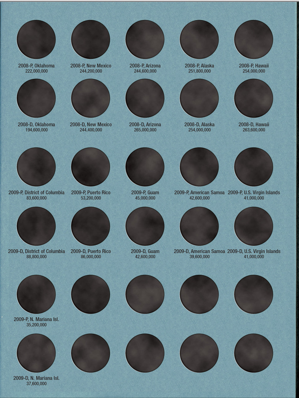 Whitman Folder: States & Territorial Quarters Deluxe- 1999-2009 #8078