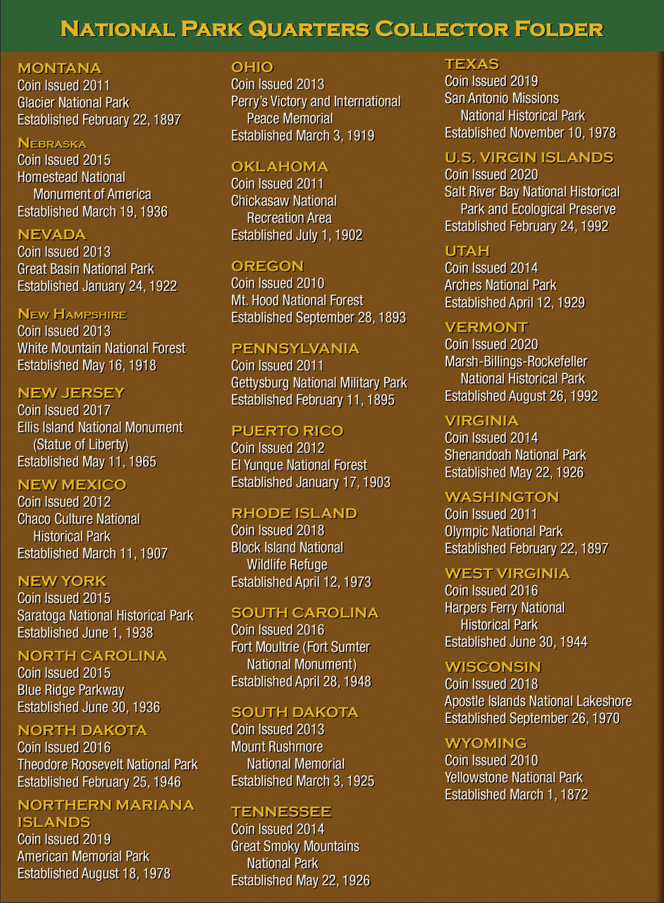 Harris Folder: National Park Quarters P&D #8795