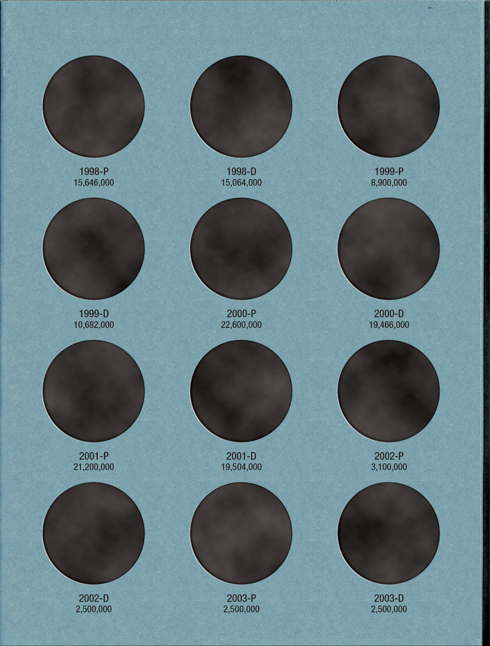 Whitman Folder: Kennedy Half Dollars #2: 1986-2003 #9698