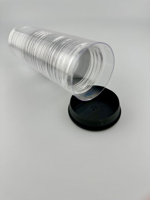 Coin Capsule Storage Tubes for Model "H" Air-Tites #BLACK7803