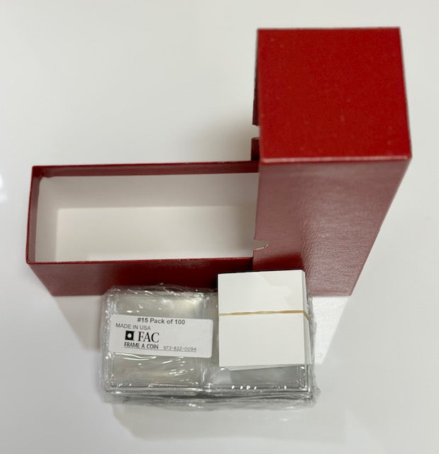 Frame-A-Coin Vinyl Coin Flip 2½" x 2½" #15 W/ Box & Inserts