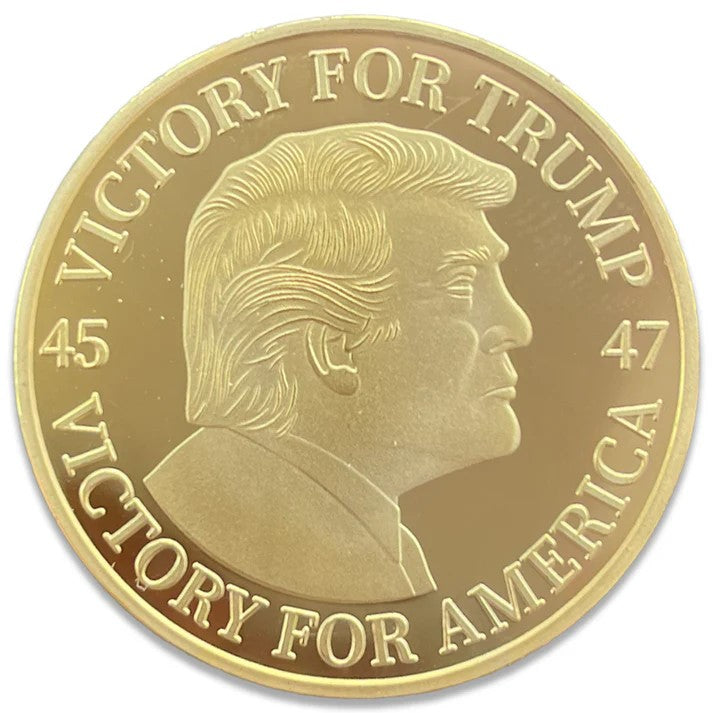 President Trump Victory Coin with Black Presentation Case