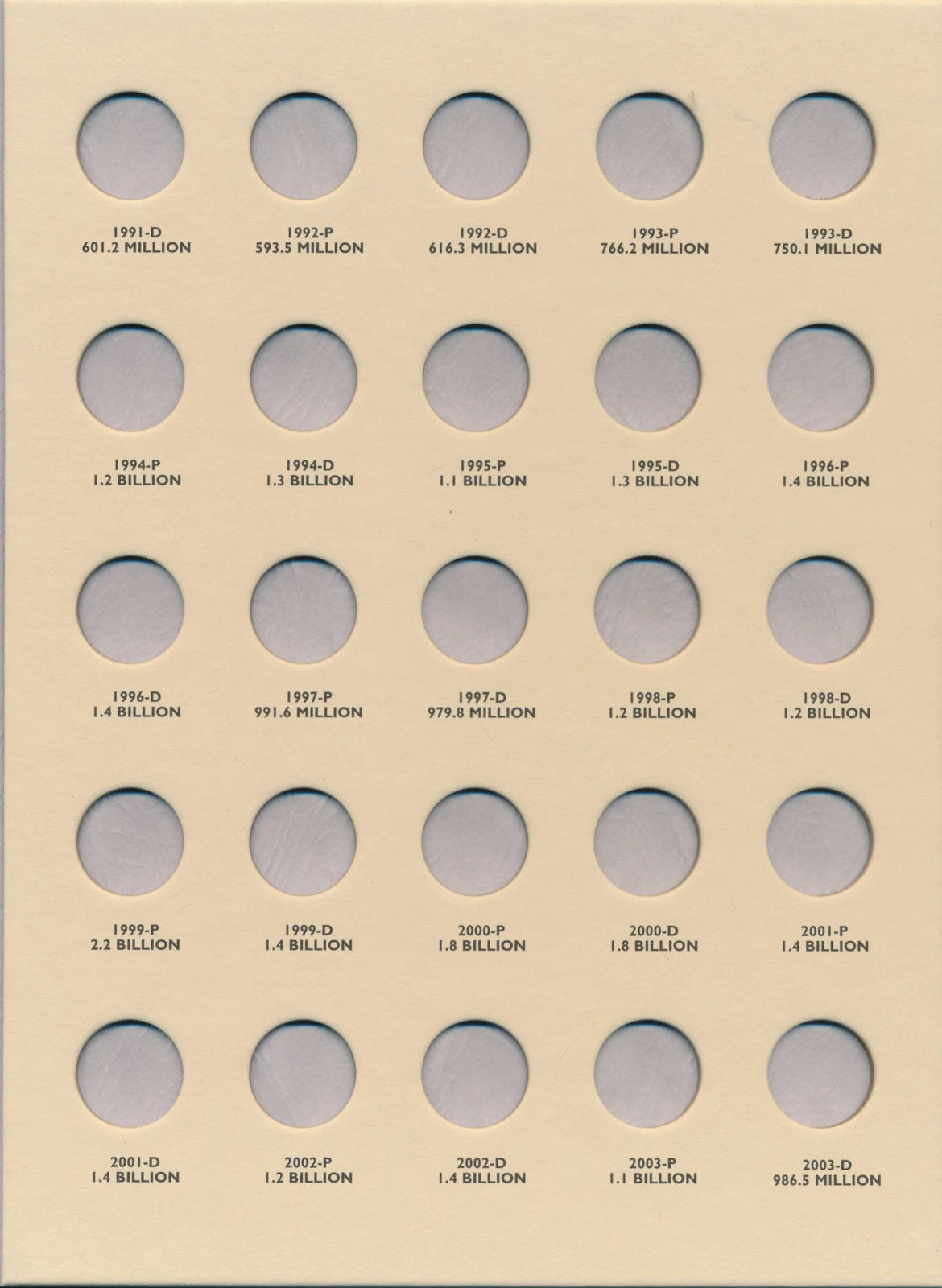 Littleton Folder: Roosevelt Dimes 1965-2003 LCF22