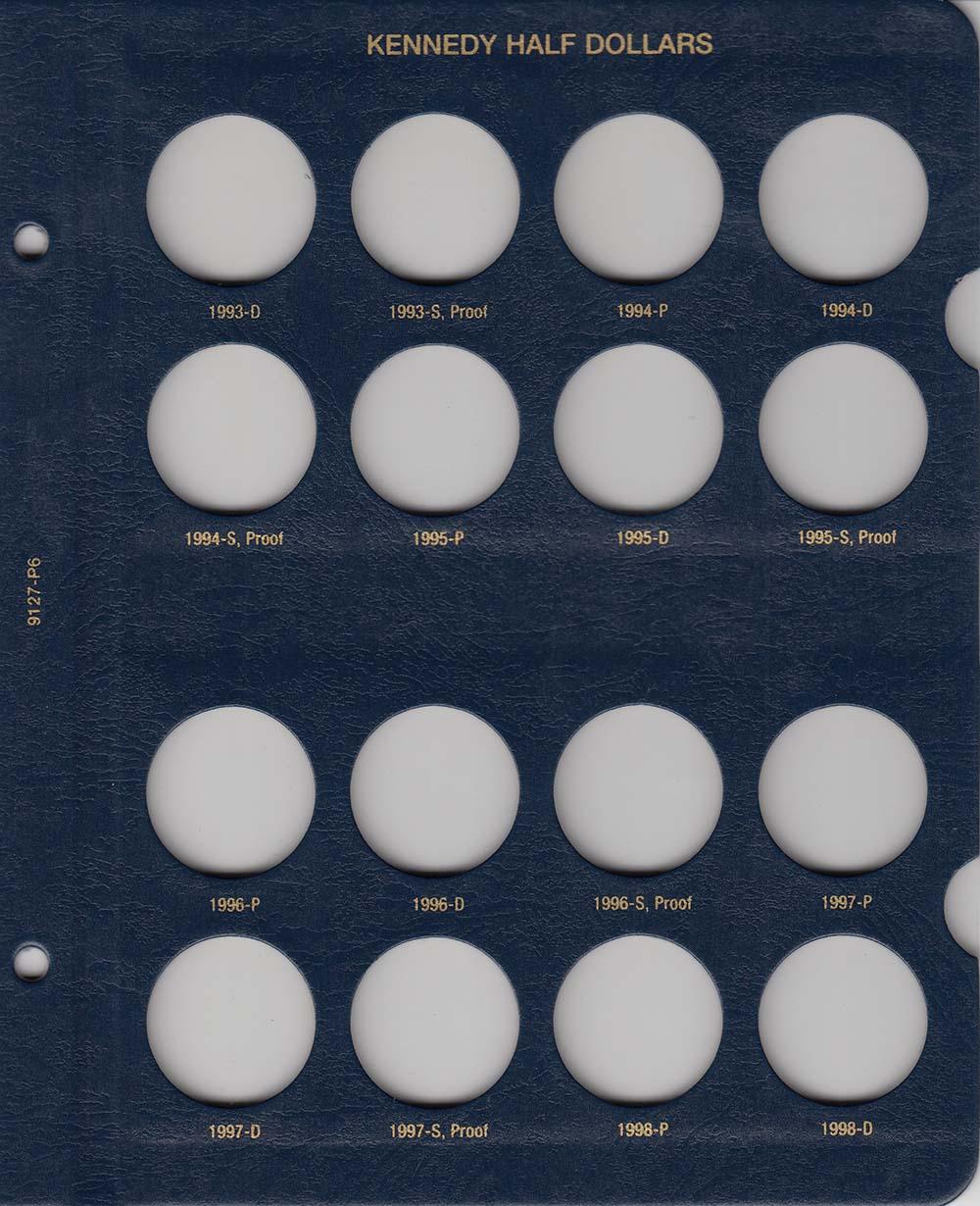 Whitman Albums: Kennedy Half Dollars -1964-2002 #9127