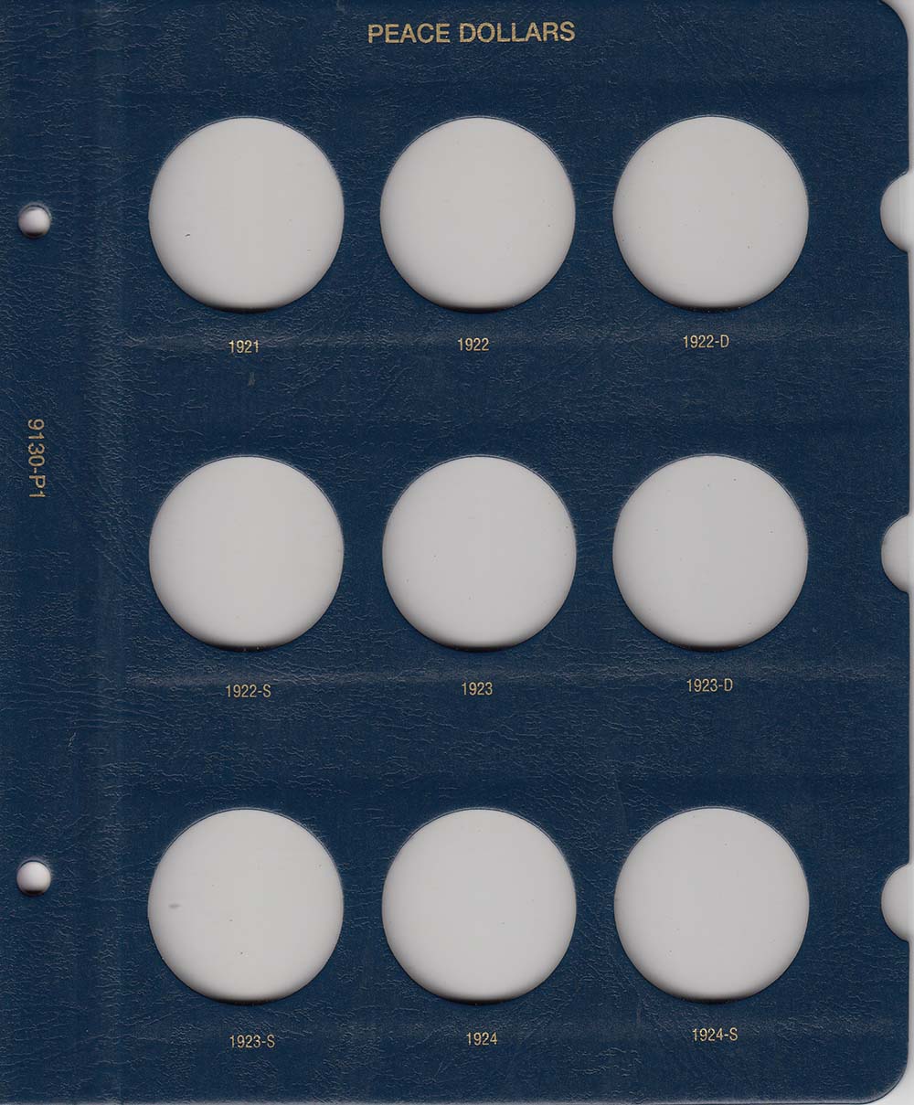Whitman Albums: Peace Dollars -1921-1935 #9130