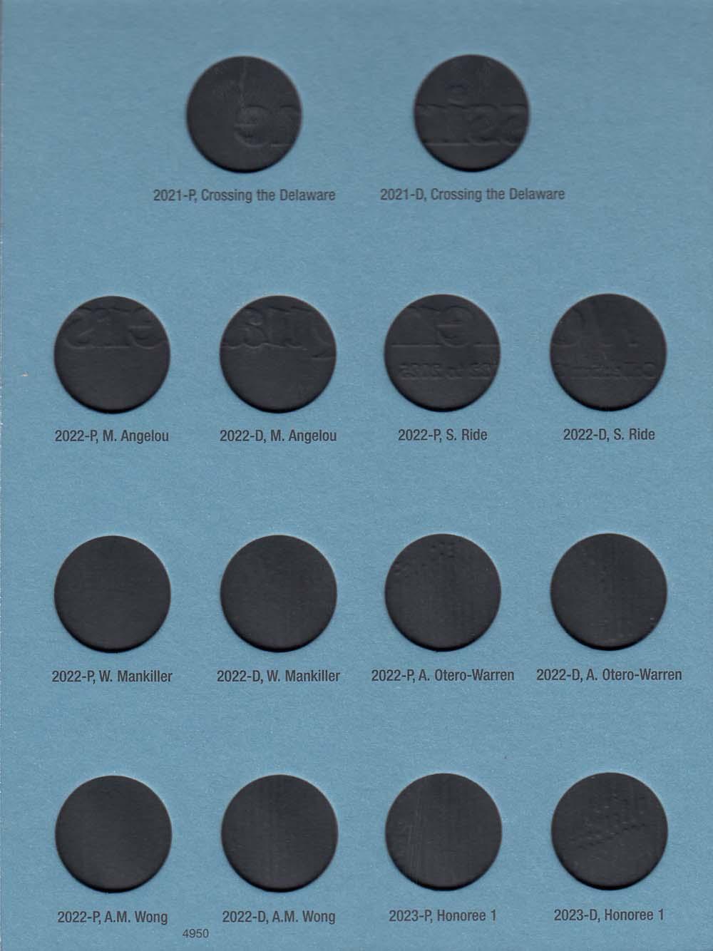 Whitman Folder: Crossing the Delaware and American Women Quarters Collection - #4950