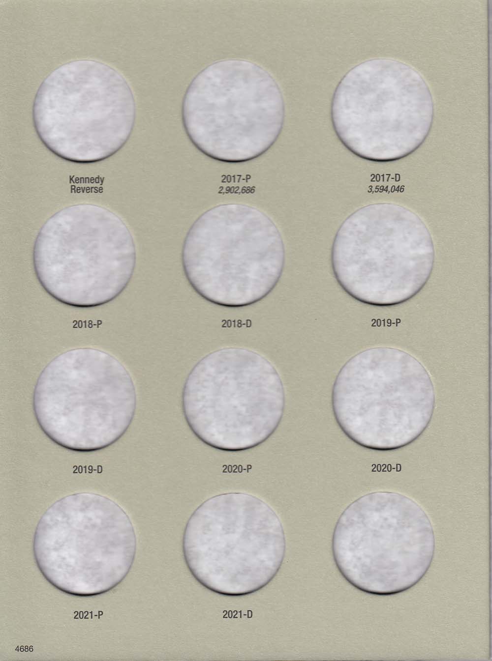 Harris Folder: Kennedy Half Dollars #4 - Starting 2017 #4686