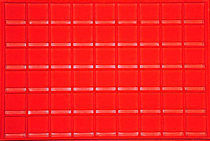 Falcon Coin Display Trays: 1½" x 1½" Holders by Edgar Marcus - RED