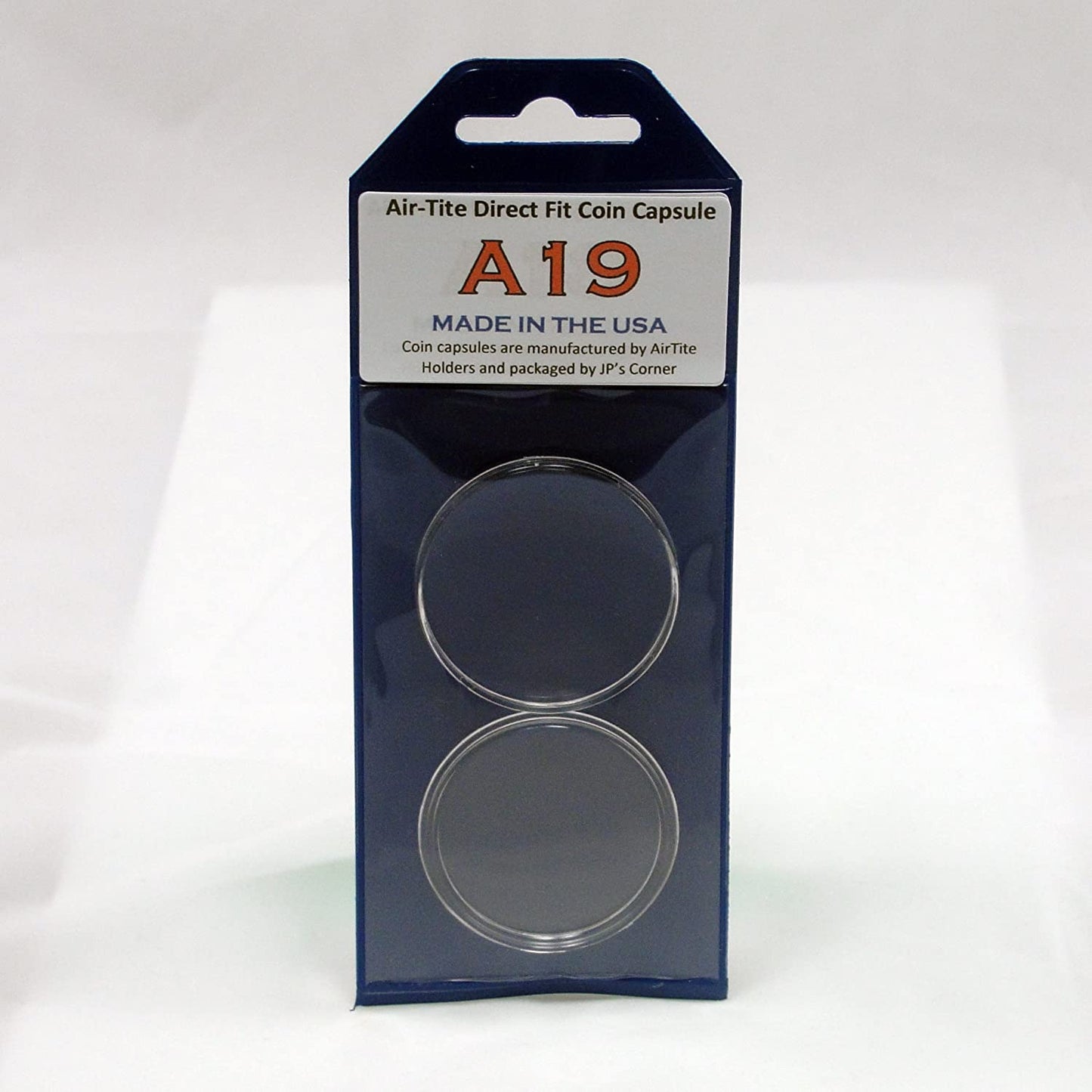Air-Tite Direct Fit Coin Capsule A19 for U.S. Penny in JP's Retail Packaging