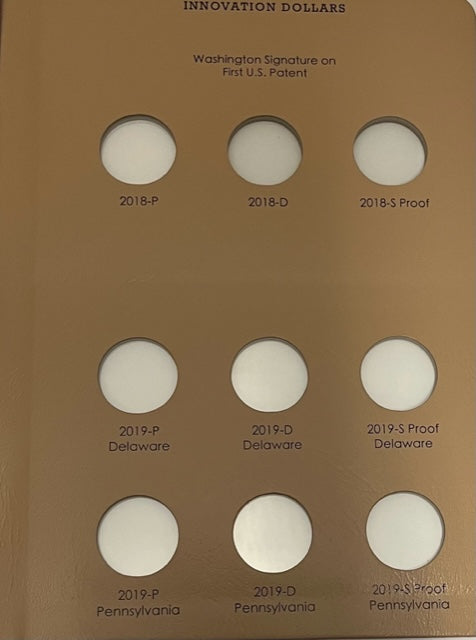 Dansco Album #8188 for US Innovation Dollars 2018-2024 P,D,S Mints