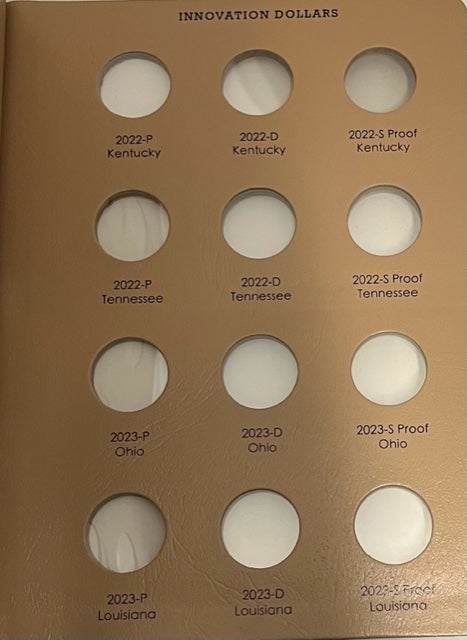 Dansco Album #8188 for US Innovation Dollars 2018-2024 P,D,S Mints