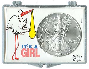Marcus Snap Lock Silver Eagle: It's A Girl
