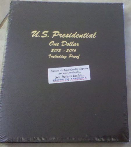 Dansco Album #8185 for Presidential Dollars 2012-2016 w/proof