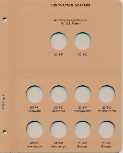 Dansco Album #7188 for Innovation Dollars 2018-2032 P&D Mints