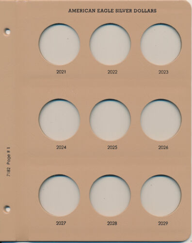 Dansco Album #7182 for American Silver Eagles: 2021-
