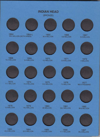 Whitman Folder: Indian Head Cents 1857-1909 #9003