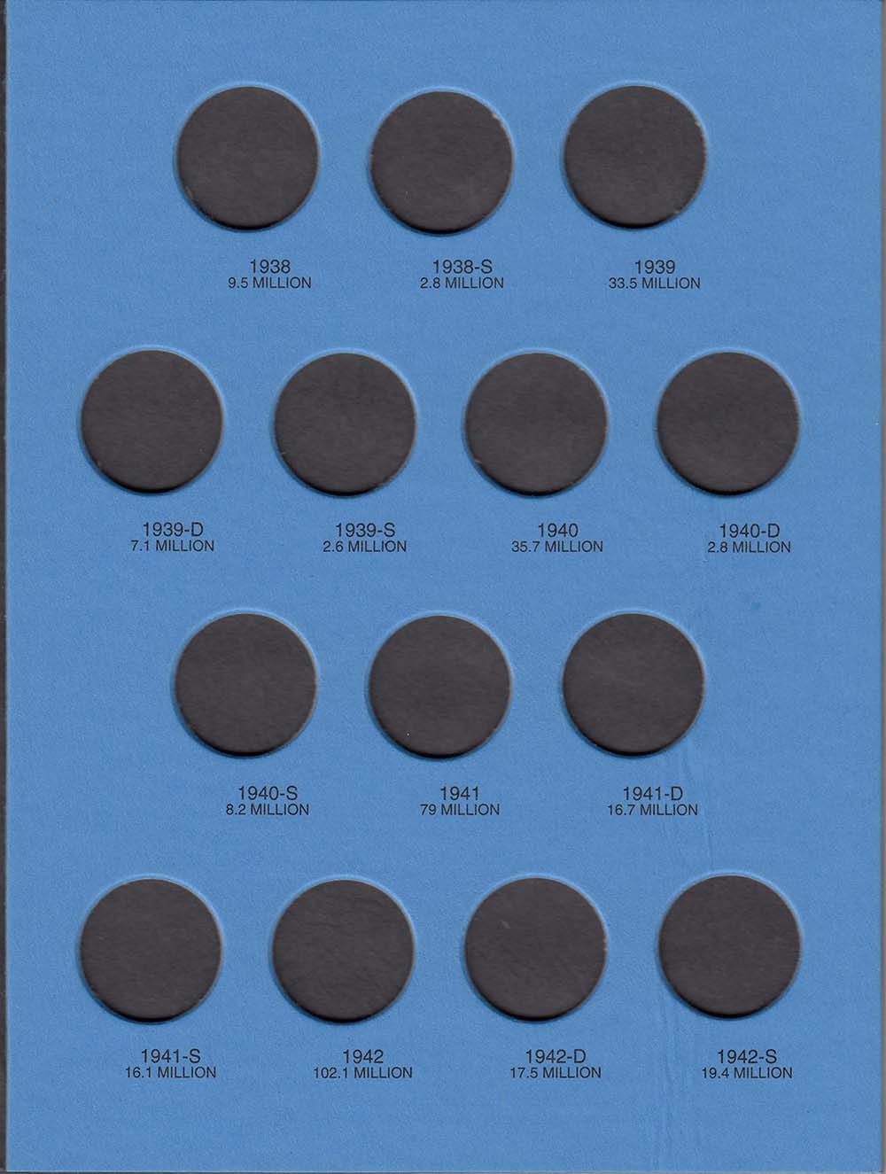 Whitman Folder: Washington Quarters #1: 1932-1947 #9018