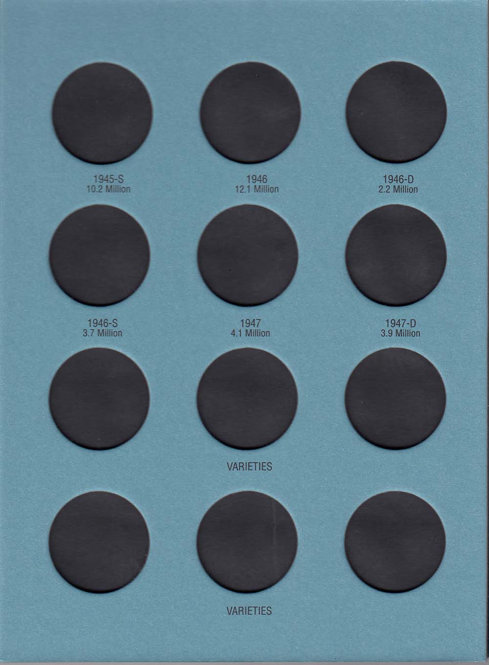 Whitman Folder: Walking Liberty Half Dollars #2- 1937-1947 #9027