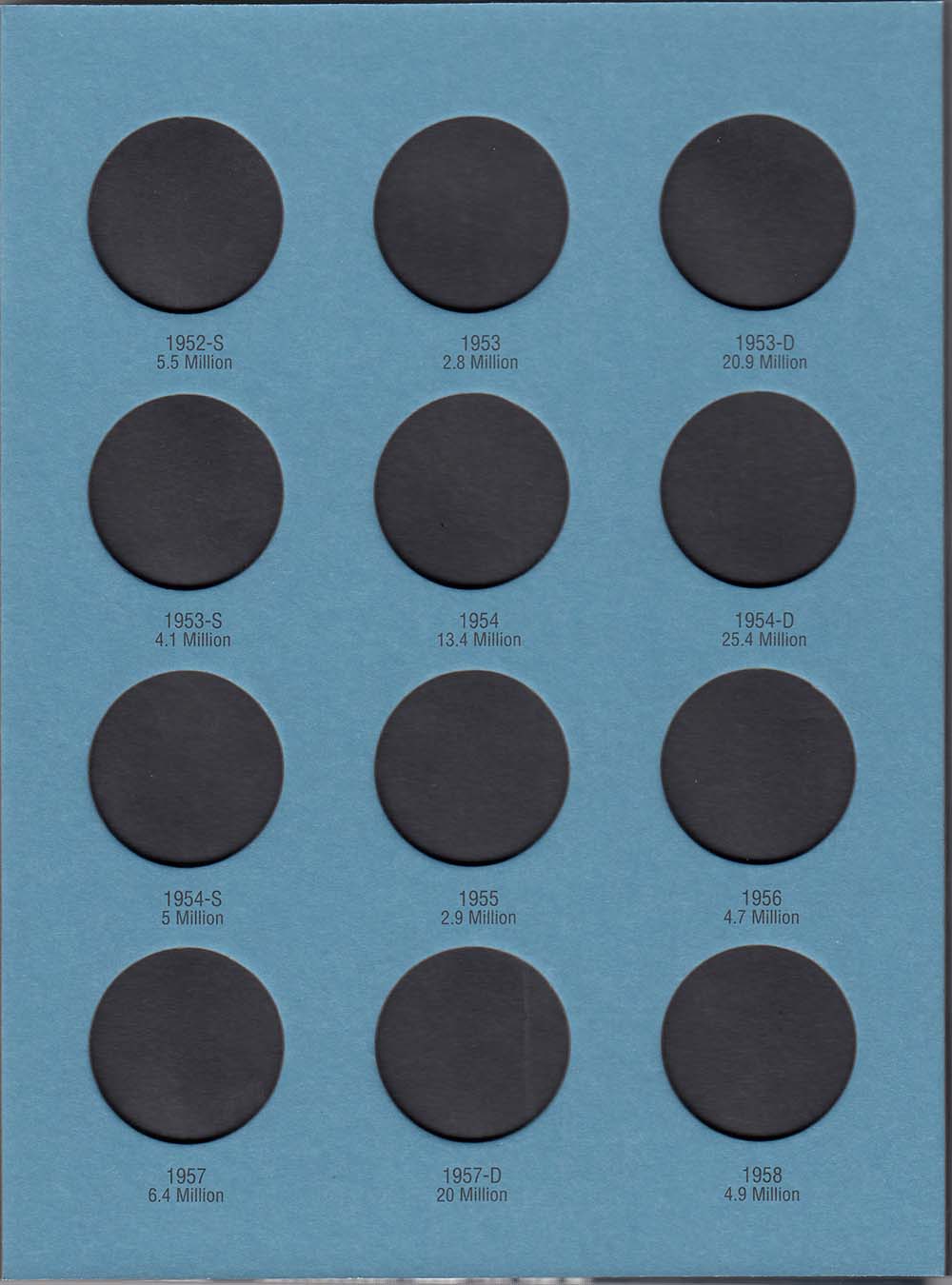 Whitman Folder: Franklin Half Dollars- 1948-1963 #9032