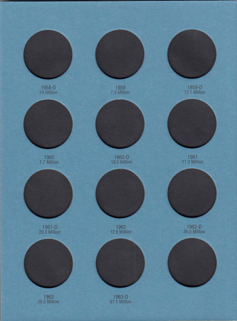 Whitman Folder: Franklin Half Dollars- 1948-1963 #9032