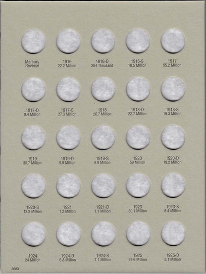 Harris Folder: Mercury Dimes 1916-1945 #2683