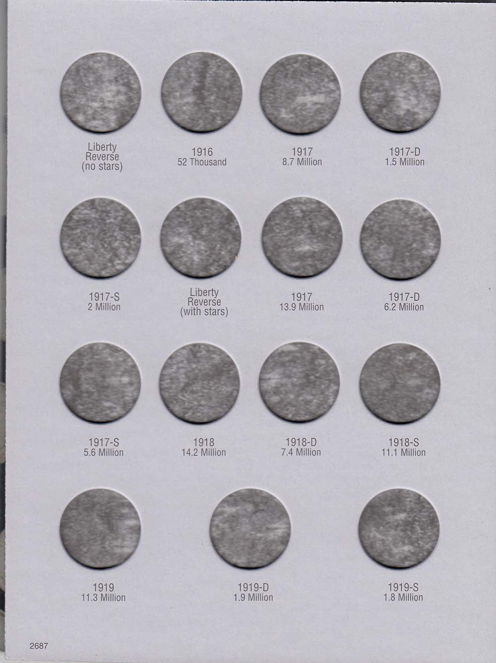 Harris Folder: Standing Liberty Quarters 1916-1930 #2687