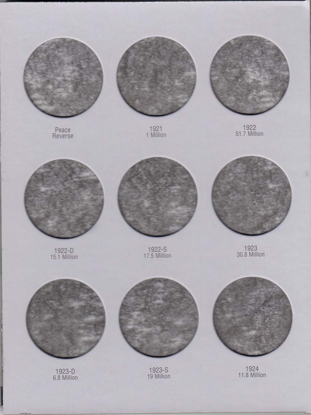 Harris Folder: Peace Dollars 1921-1935 #2709