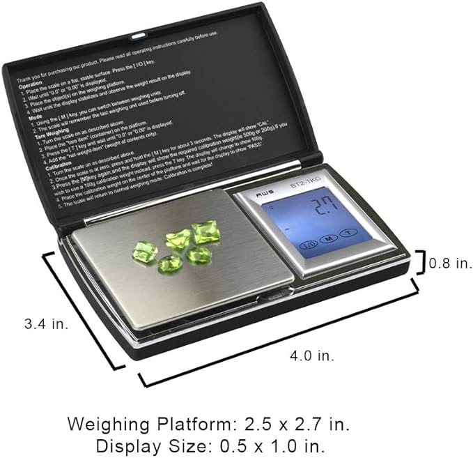 American Weigh Scales - BT2-1000 Gram Precision Scale