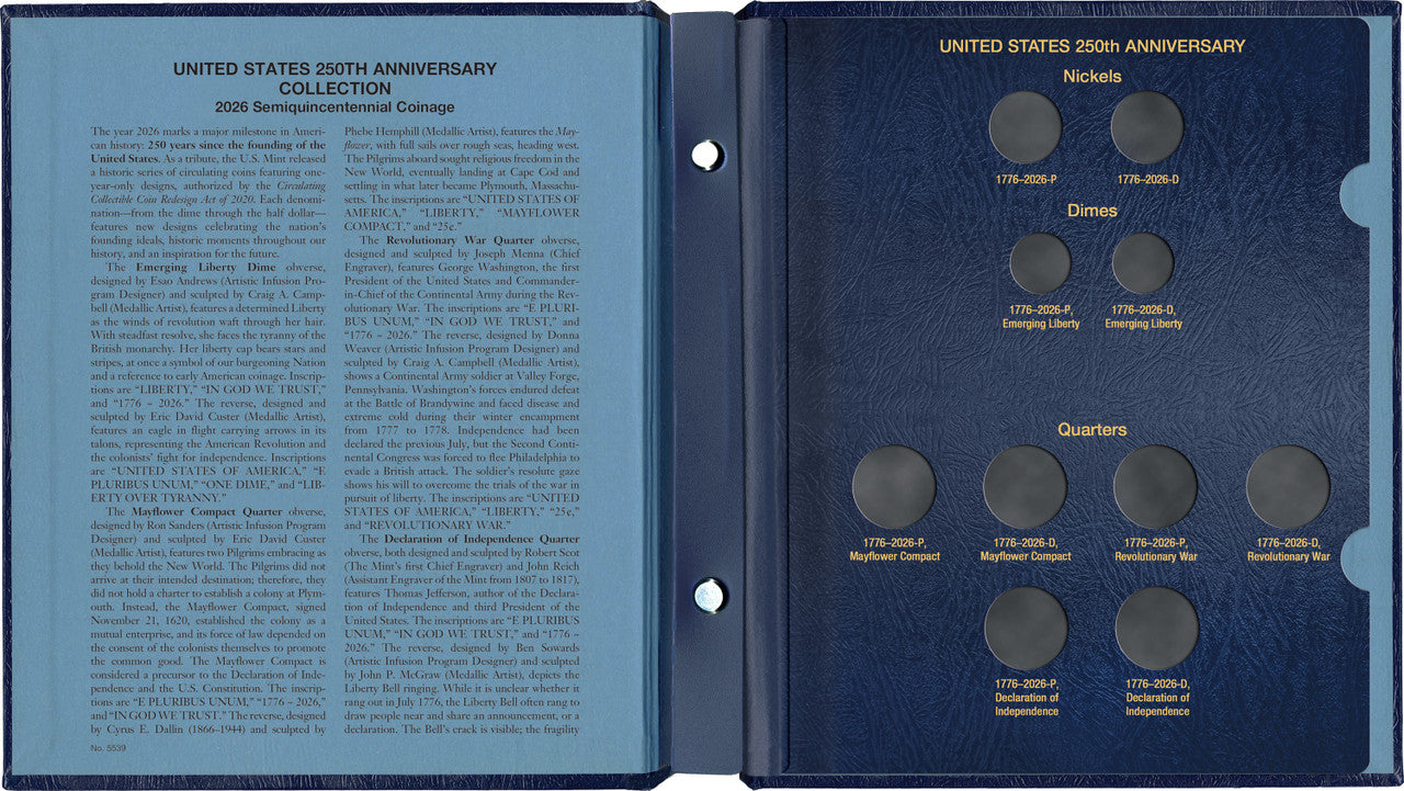 Whitman Albums: United States 250th Anniversary 2026 P&D - #5539
