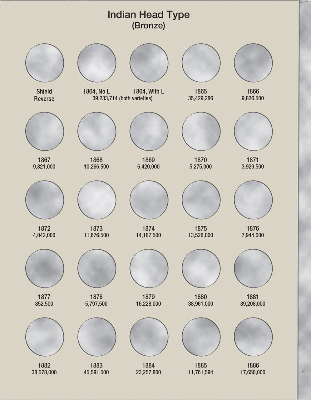 Harris Folder: Indian Head Cents 1857-1909 #2671