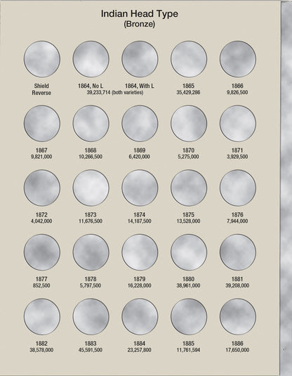 Harris Folder: Indian Head Cents 1857-1909 #2671