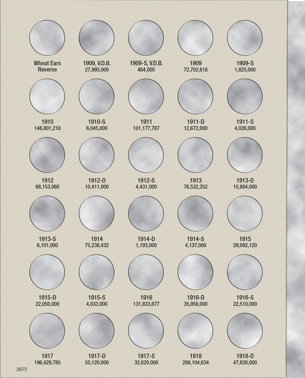 Harris Folder: Lincoln Cents #1 1909-1940 #2672