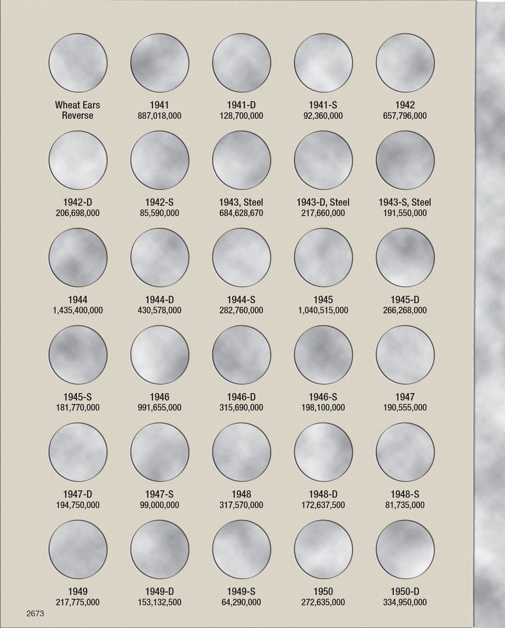 Harris Folder: Lincoln Cents #2 1941-1974 #2673
