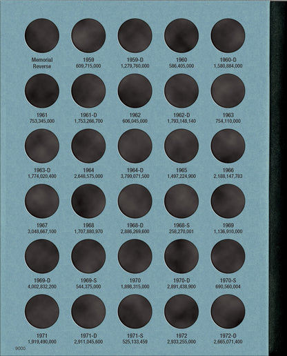Whitman Folder: Lincoln Memorial Cents #1 1959-1998 #9000