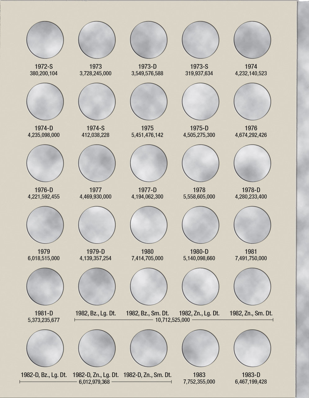 Harris Folder: Lincoln Memorial Cents #1 1959-1998 #2675