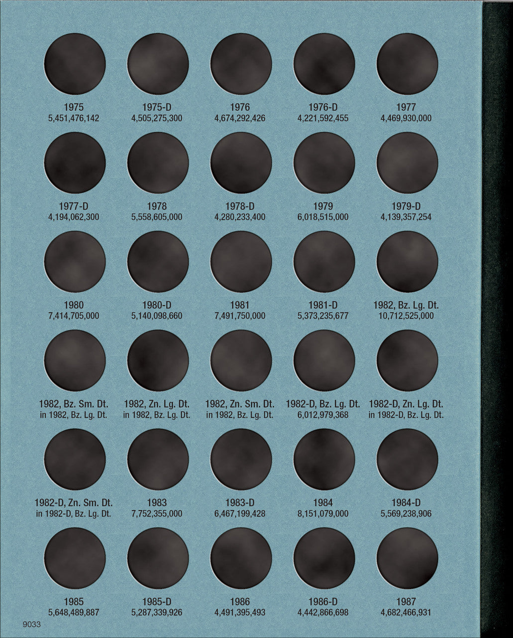 Whitman Folder: Lincoln Cents #3 1975-2013 #9033