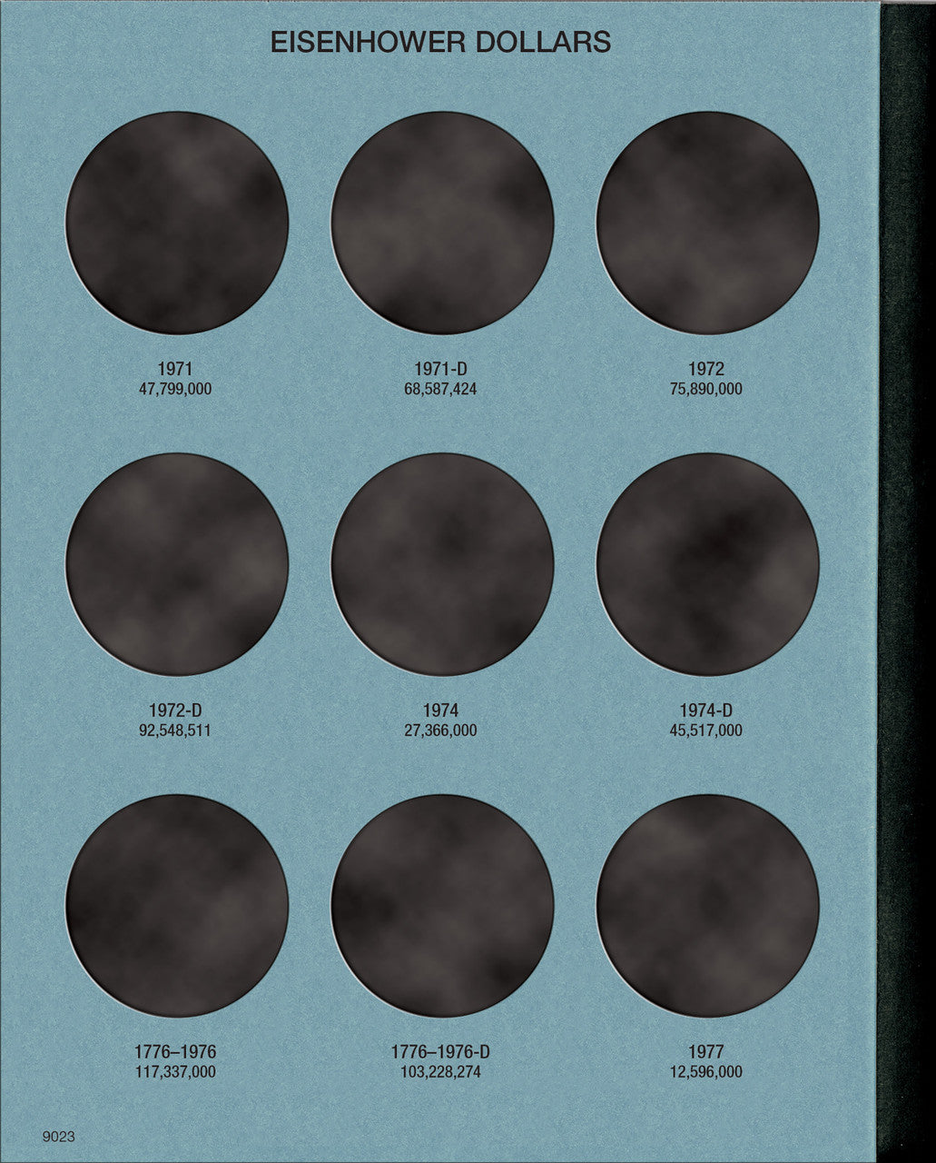 Whitman Folder: Eisenhower/Susan B Dollars- 1971-1999 #9023