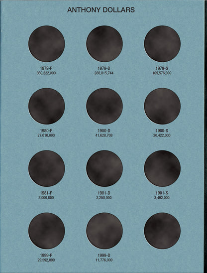 Whitman Folder: Eisenhower/Susan B Dollars- 1971-1999 #9023
