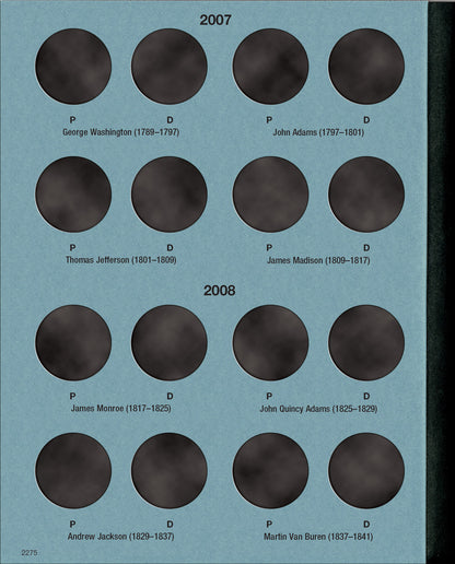 Whitman Folder Presidential Dollar Vol 1 P&D 2007-2011 #2275