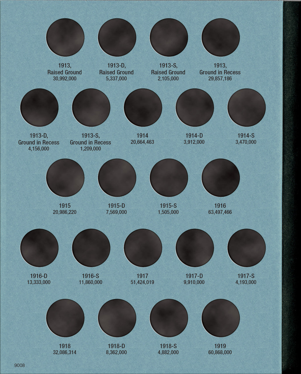 Whitman Folder: Buffalo Nickels: 1913-1938 #9008