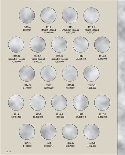 Harris Folder: Buffalo Nickels 1913-1938 #2678
