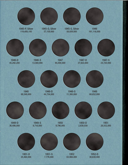 Whitman Folder: Jefferson Nickels #1: 1938-1961 #9009